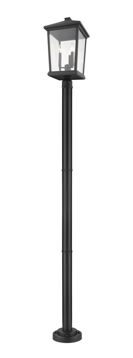 Z-Lite - 568PHXLR-567P-BK - Three Light Outdoor Post Mounted Fixture - Beacon - Black