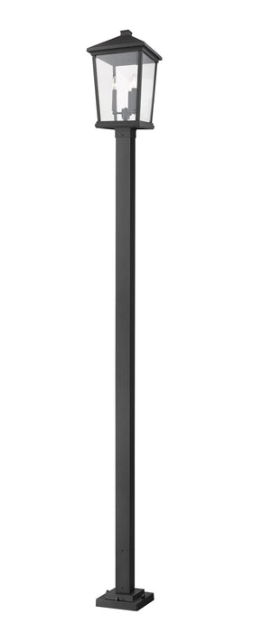 Z-Lite - 568PHXLS-536P-BK - Three Light Outdoor Post Mounted Fixture - Beacon - Black