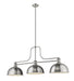 Z-Lite - 725-3BN-D12BN - Three Light Billiard - Melange - Brushed Nickel