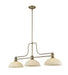 Z-Lite - 725-3HBR-DGM14 - Three Light Billiard - Melange - Heritage Brass