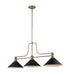 Z-Lite - 725-3HBR-MMB - Three Light Billiard - Melange - Heritage Brass