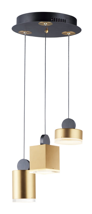 ET2 - E20863-75BKGLD - LED Pendant - Nob - Black / Gold