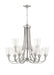 Craftmade - 41929-BNK-CS - Nine Light Chandelier - Grace - Brushed Polished Nickel