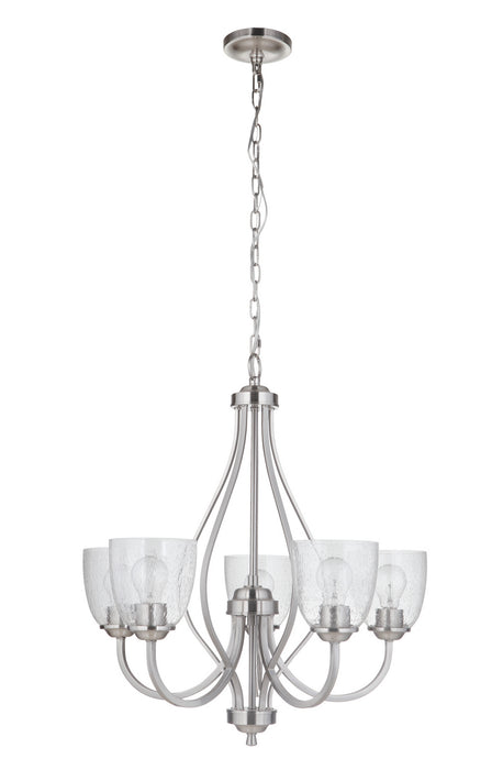 Craftmade - 49925-BNK - Five Light Chandelier - Serene - Brushed Polished Nickel