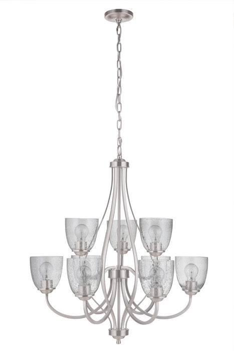 Craftmade - 49929-BNK - Nine Light Chandelier - Serene - Brushed Polished Nickel