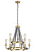 Craftmade - 50329-FBSB - Nine Light Chandelier - Randolph - Flat Black/Satin Brass