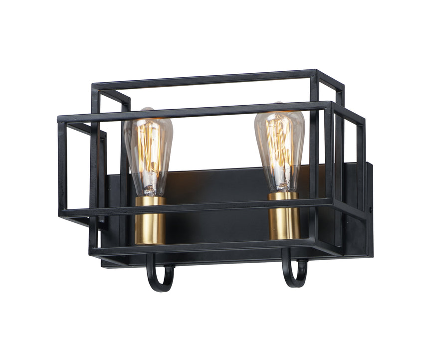 Maxim - 10242BKSBR - Two Light Bath Vanity - Liner - Black / Satin Brass