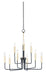 Maxim - 10257BKGLD - Nine Light Chandelier - Sullivan - Black / Gold