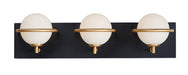 Maxim - 21603SWBKGLD - LED Bath Vanity - Revolve - Black / Gold