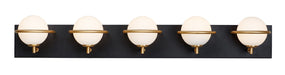 Maxim - 21605SWBKGLD - LED Bath Vanity - Revolve - Black / Gold