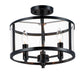 Maxim - 25250CLBK - Three Light Semi Flush Mount - Sentinel - Black