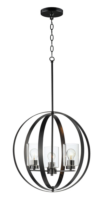 Maxim - 25254CLBK - Three Light Pendant - Sentinel - Black