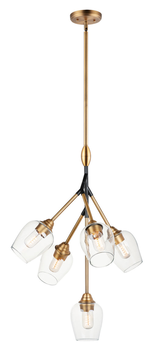 Maxim - 26343CLABBK - LED Pendant - Savvy - Antique Brass / Black