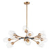 Maxim - 26347CLABBK - LED Chandelier - Savvy - Antique Brass / Black