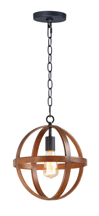 Maxim - 27571APBK - One Light Pendant - Compass - Antique Pecan / Black