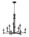 Maxim - 30306NI - Nine Light Chandelier - Anvil - Natural Iron