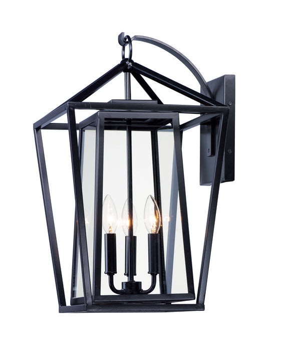 Maxim - 3176CLBK - Three Light Outdoor Wall Lantern - Artisan - Black