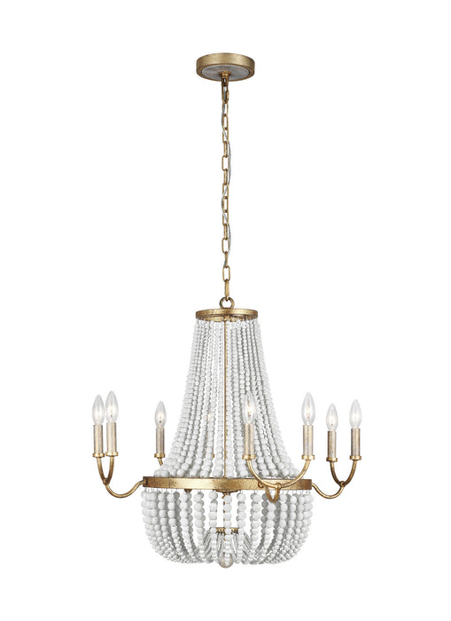 Generation Lighting. - F3280/8ADB - Eight Light Chandelier - Marielle - Antique Gild