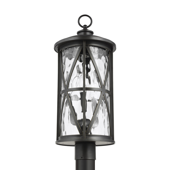 Generation Lighting. - OL15207ANBZ - Three Light Outdoor Post Lantern - Millbrooke - Antique Bronze