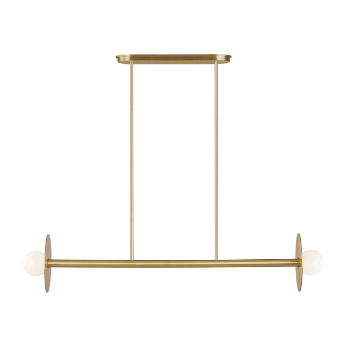 Visual Comfort Studio - KC1012BBS - Two Light Linear Chandelier - Nodes - Burnished Brass
