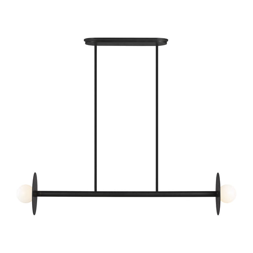 Visual Comfort Studio - KC1012MBK - Two Light Linear Chandelier - Nodes - Midnight Black