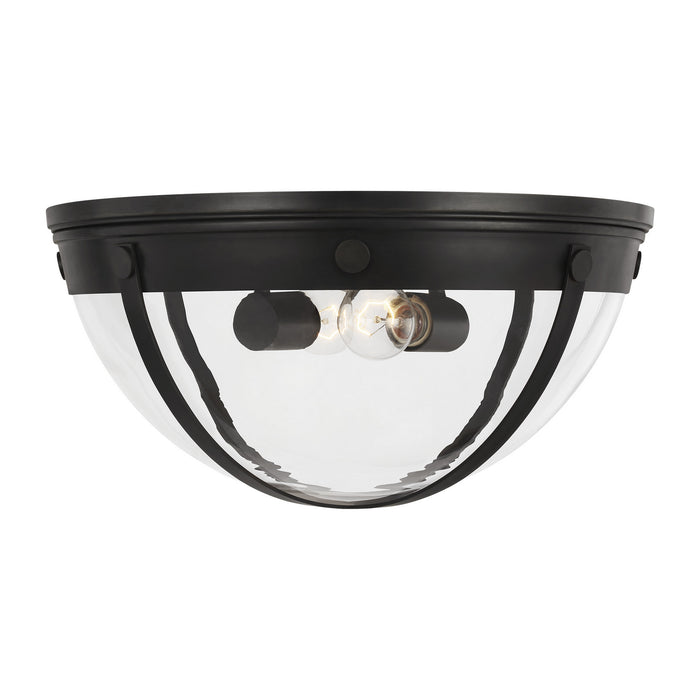 Visual Comfort Studio - TF1002AI - Two Light Flush Mount - Logan - Aged Iron
