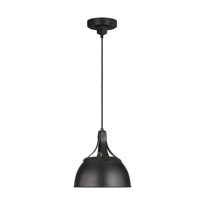 Visual Comfort Studio - TP1051AI - One Light Pendant - Logan - Aged Iron