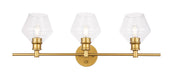 Elegant Lighting - LD2316BR - Three Light Wall Sconce - Gene - Brass And Clear Glass