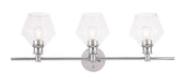 Elegant Lighting - LD2316C - Three Light Wall Sconce - Gene - Chrome And Clear Glass