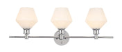 Elegant Lighting - LD2317C - Three Light Wall Sconce - Gene - Chrome And Frosted White Glass