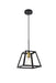 Elegant Lighting - LD4061D10BRB - One Light Pendant - Resolute - Brass And Black