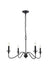 Elegant Lighting - LD5006D30MB - Four Light Pendant - Rohan - Matte Black