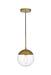 Elegant Lighting - LD6031BR - One Light Pendant - Eclipse - Brass And Clear