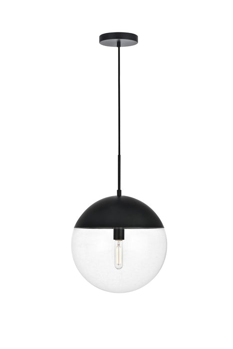 Elegant Lighting - LD6045BK - One Light Pendant - Eclipse - Black And Clear