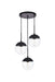 Elegant Lighting - LD6069BK - Three Light Pendant - Eclipse - Black And Clear