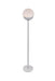 Elegant Lighting - LD6148C - One Light Floor Lamp - Eclipse - Chrome And Frosted White