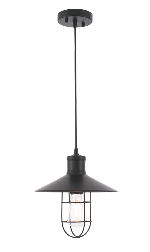 Elegant Lighting - LD7505BK - One Light Pendant - Flaneur - Black