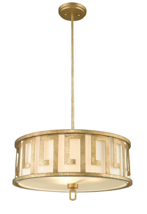 Lucas + McKearn - GN/LEMURIA/P/L - Three Light Pendant - Lemuria - Antique Gold