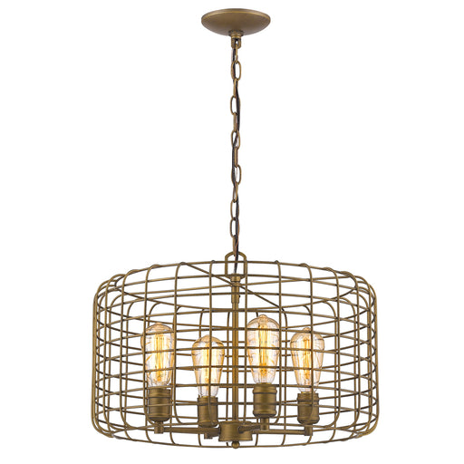 Acclaim Lighting - IN11330RB - Four Light Pendant - Lynden - Raw brass