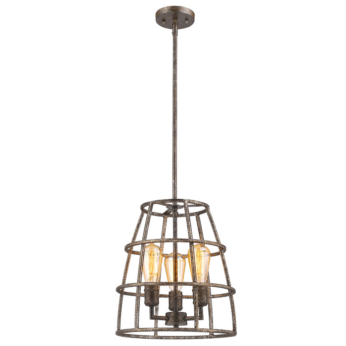 Acclaim Lighting - IN21345AS - Three Light Pendant - Rebarre - Antique silver