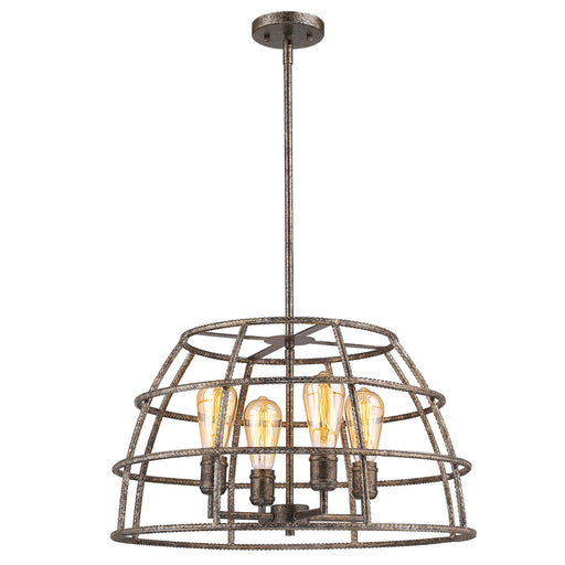 Acclaim Lighting - IN21346AS - Four Light Pendant - Rebarre - Antique silver