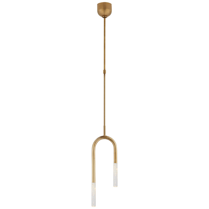 Visual Comfort Signature - KW 5590AB-SG - LED Pendant - Rousseau - Antique-Burnished Brass