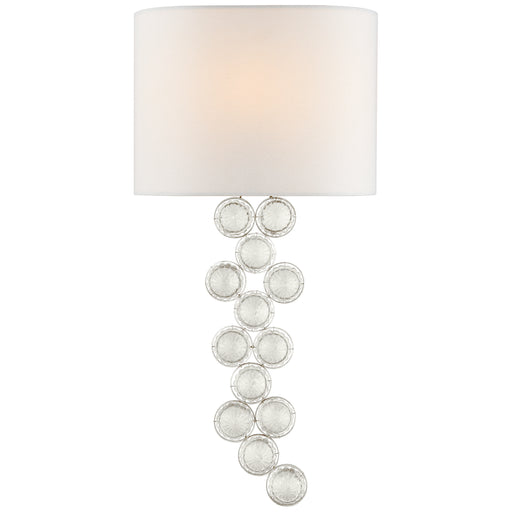 Visual Comfort Signature - JN 2201BSL/CG-L - One Light Wall Sconce - Milazzo - Burnished Silver Leaf and Crystal