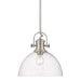 Golden - 3118-L PW-SD - One Light Pendant - Hines PW - Pewter