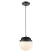 Golden - 3218-S BLK-BLK - One Light Pendant - Dixon BLK - Matte Black