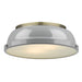 Golden - 3602-14 AB-GY - Two Light Flush Mount - Duncan AB - Aged Brass