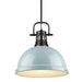 Golden - 3604-L BLK-SF - One Light Pendant - Duncan BLK - Matte Black