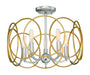 Minka-Lavery - 4025-679 - Five Light Pendant/Semi Flush - Chassell - Painted Honey Gold With Polish