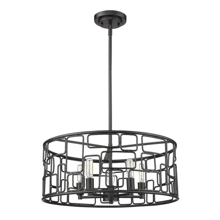 Acclaim Lighting - IN21132BK - Five Light Pendant - Amoret - Matte Black