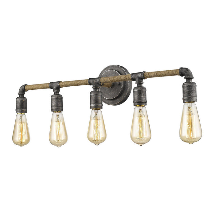 Acclaim Lighting - IN41329AGY - Five Light Vanity - Grayson - Antique Gray